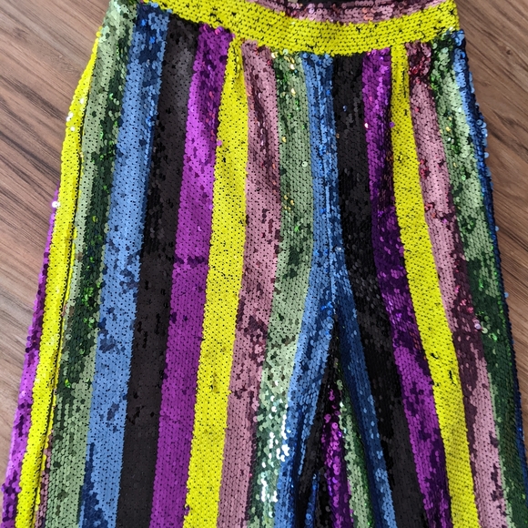 NWT Fashion Nova 2 PC Stripe Sequin Coord Set - Picture 10 of 12